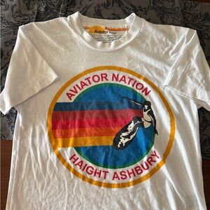 Aviator Nation White Tee with Graphic
